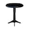 International Concepts Round 36 in Rd Top Pedestal Table, 12 in Leaf, 40.9 inH, Adjustable Height, Black, 36 in W, 48 in L K46-36RXT-27B-6B-2 - alternate 6
